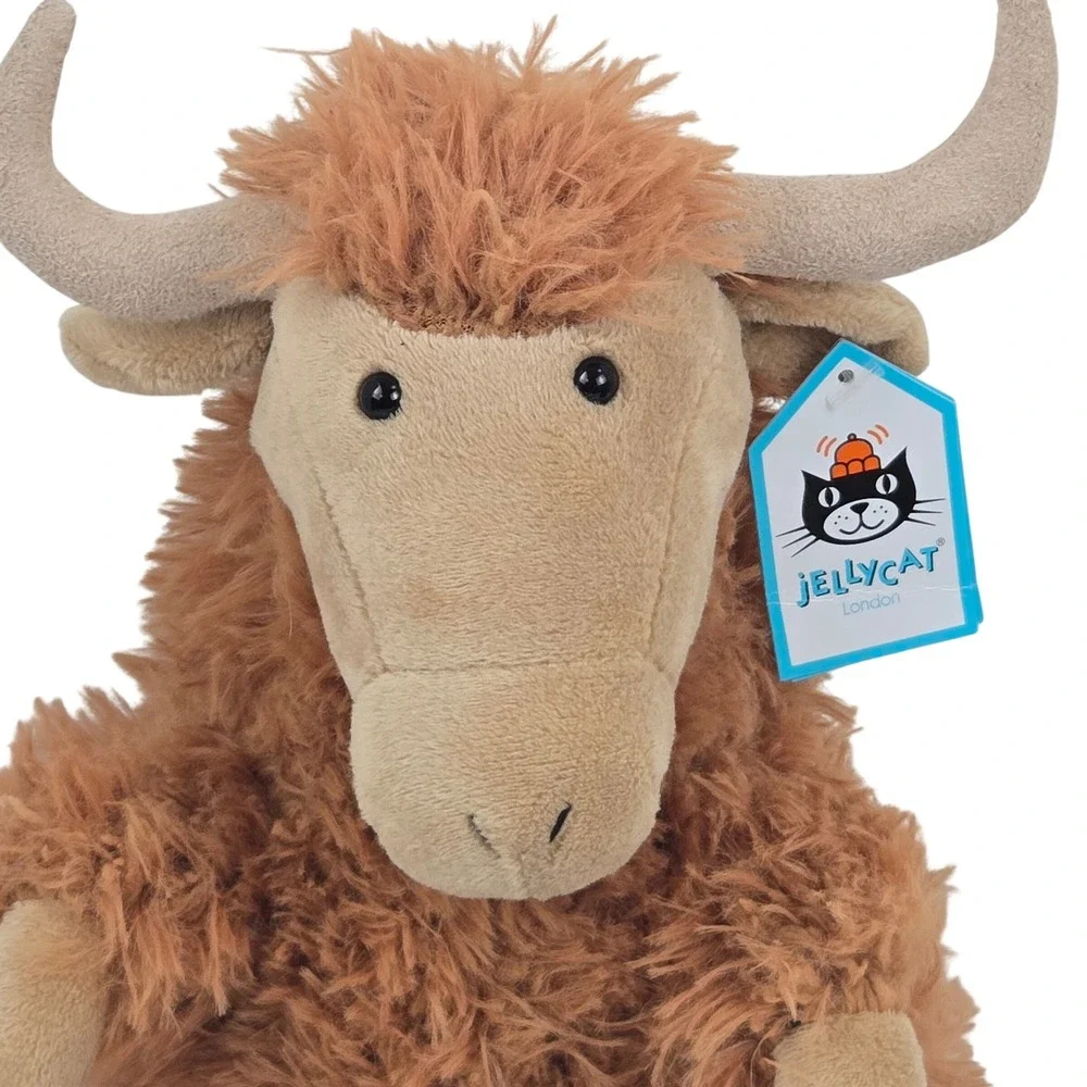 Jellycat Herbie Highland Cow Plush Shaggy Ginger Brown HER3HC NWT HTF Retired